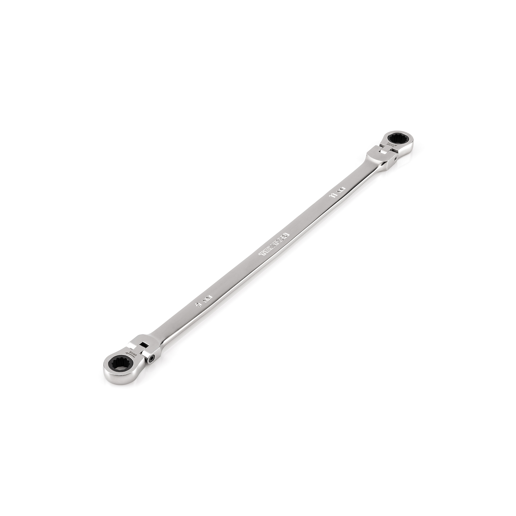 TEKTON 9 x 11 mm Long Flex Head 12-Point Ratcheting Box End Wrench | WRB36409